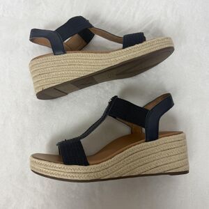 Vionic Shoes Womens Size 9.5 Blue Calera Espadrille Wedge Sandals Comfort